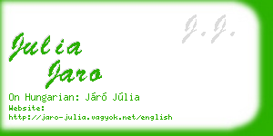 julia jaro business card